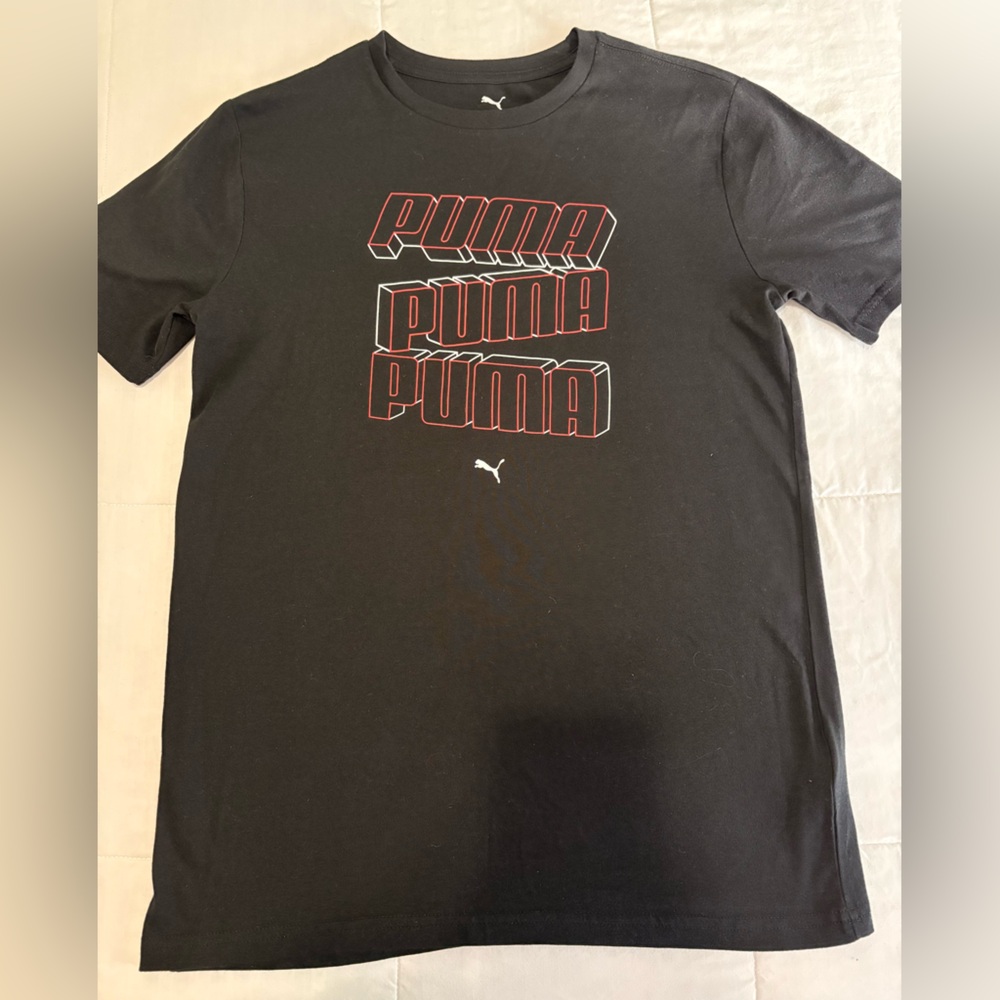 Puma Black Tee with White Logo